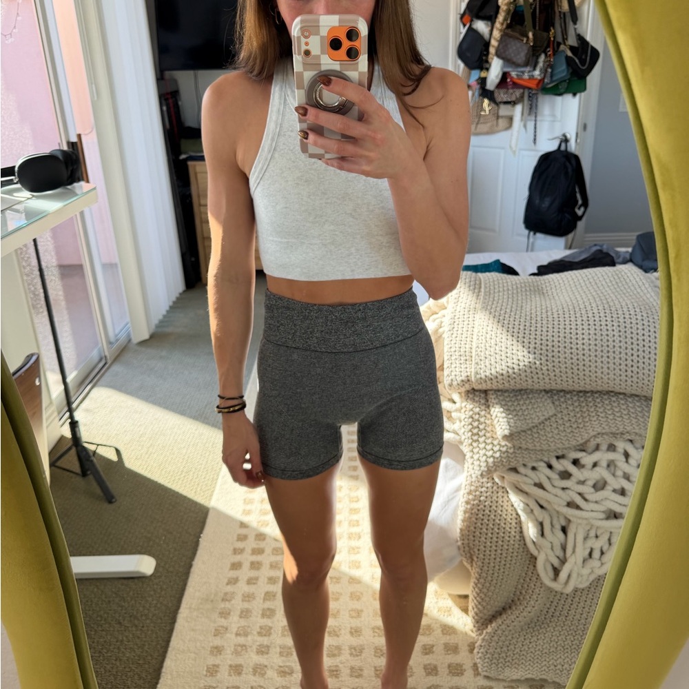 Gray Women's Biker Athletic Shorts